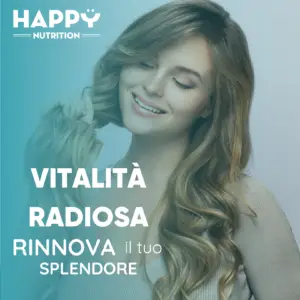 Caramelle Gommose alla Biotina di Happy Nutrition per donna e uomo, ideate per supportare capelli e unghie forti, confezione da 60 pezzi